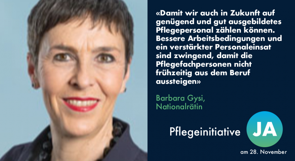 Unterwegs Für Die Pflegeinitiative Für Ein Starkes JA - Barbara Gysi