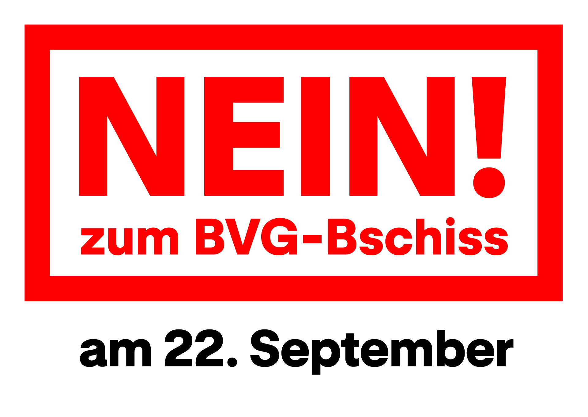 Nein zum BVG-Bschiss